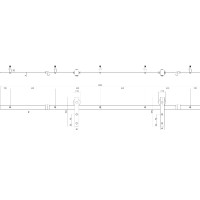 Industrial Style Schiebetür Komplett-Set Schiebetürsystem Schwarz matt DIY Schiebebeschlag