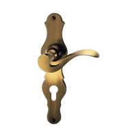Türdrücker Modell Löffel Langschildgarnitur Messing bronziert Türbeschlag Klinke