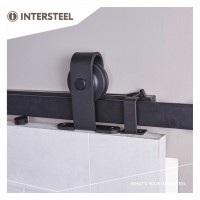 Beschlagset Basic Top Mattschwarz Laufschiene Schiebetürbeschlag Schiebetürsystem 200 cm