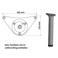 Tischfuss-Befestigungsplatte Zamak Montageplatte Tischbeinplatte für Ø60mm M10 Gewindestift