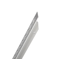Aluminium Türlüftung Stegblech Lüftungsgitter Silber 60x480mm versetzte Lochung