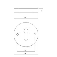 1 Paar Tür-Rosetten Weiß lackiert Durchzugsschrauben Rosettenpaar BB-PZ-WC Schlüsselrosetten