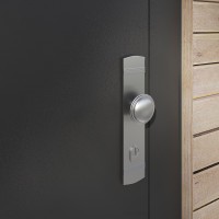 Haustür- Wohnungseingangstür Schutzbeschlag Zylinderschutz Türdrücker Chrom glänzend